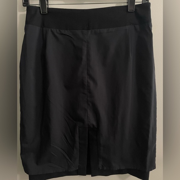 H&M Navy Blue Front Slit Pencil Skirt Size 6 - Picture 7 of 8